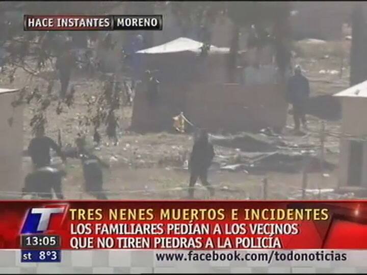 Incidentes tras la muerte de tres niños (TN)