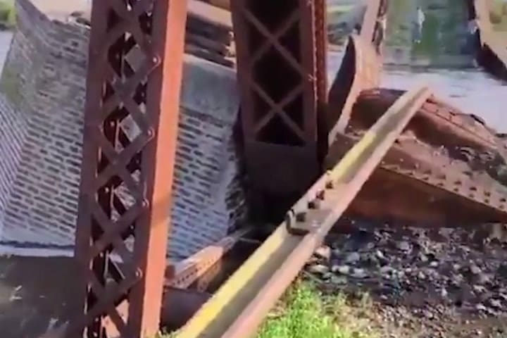 PBA: se cayó un puente ferroviario entre los partidos de 25 de Mayo y Chivilcoy