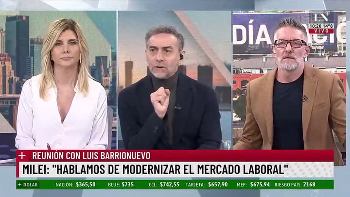 La advertencia de Majul a Milei tras la reunión con Barrionuevo: “Te tenés que sentar a discutir, no a transar”