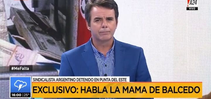 La madre del sindicalista preso Marcelo Balcedo, a los gritos en TV