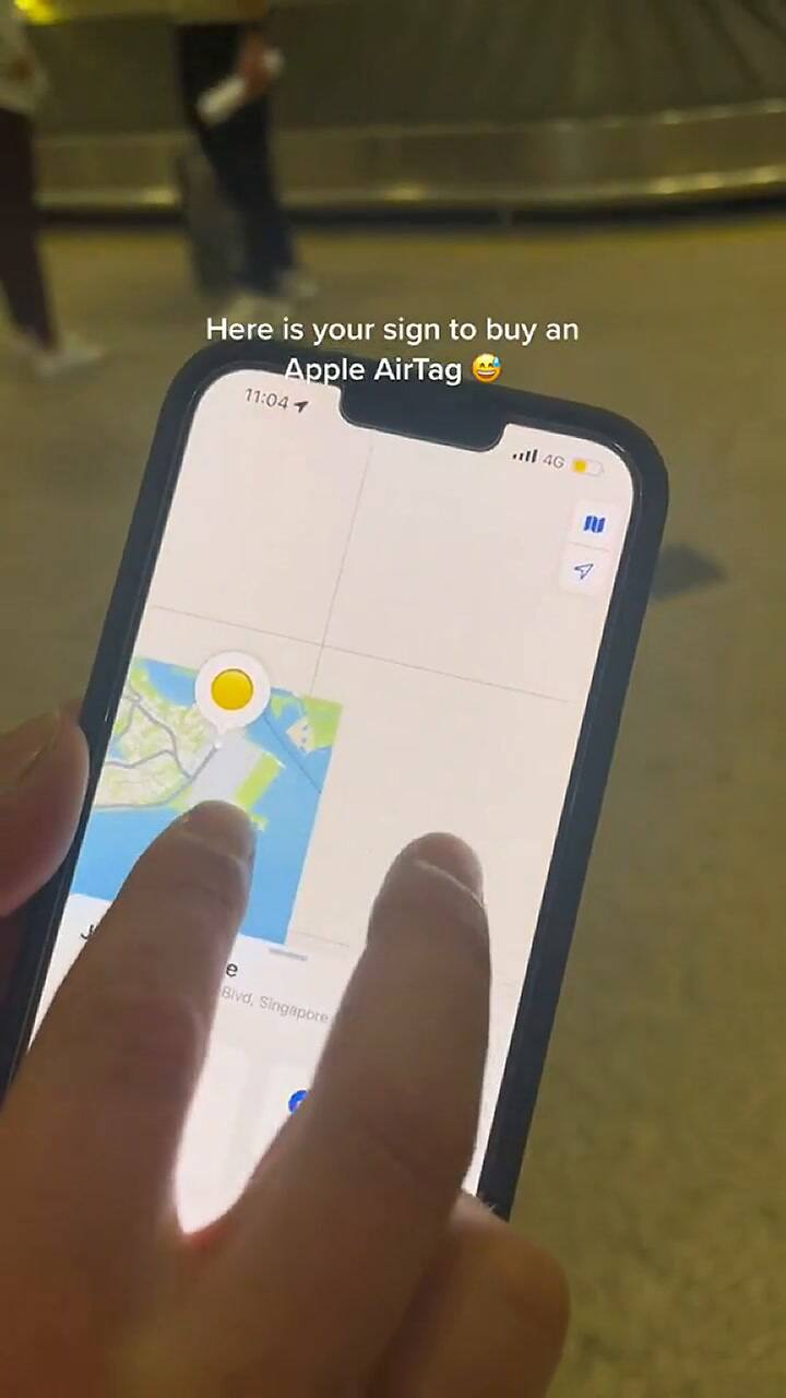 El tiktoker mostró la ubicación de su equipaje facturado