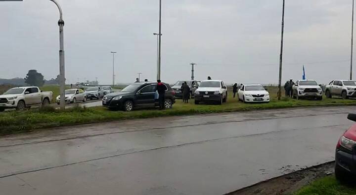 Protesta de productores en Necochea