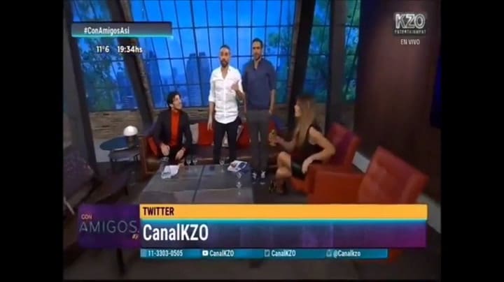 Pampita y Pico Mónaco debutaron en la conducción y se mimaron al aire