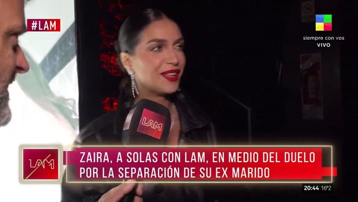 Zaira Nara habló por primera vez tras su separación y se cruzó con un movilero de LAM