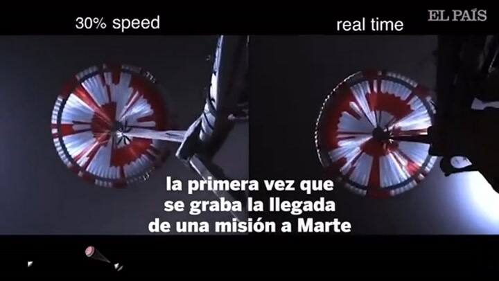 El primer vídeo de un aterrizaje en Marte de la historia, registrado por 'Perseverance'