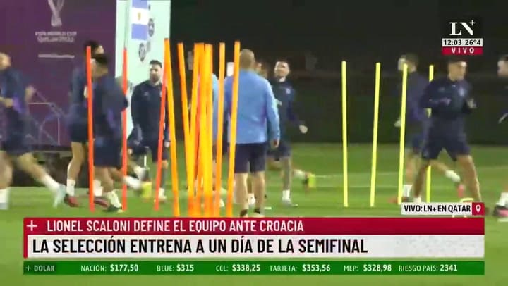 La selección argentina entrena en Qatar