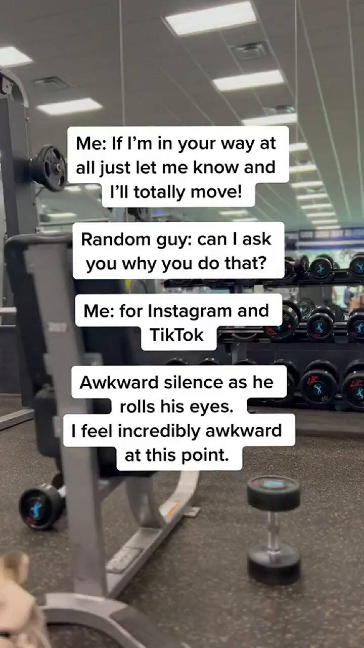 La usuaria mostró en su cuenta la incómoda conversación que tuvo en el gimnasio