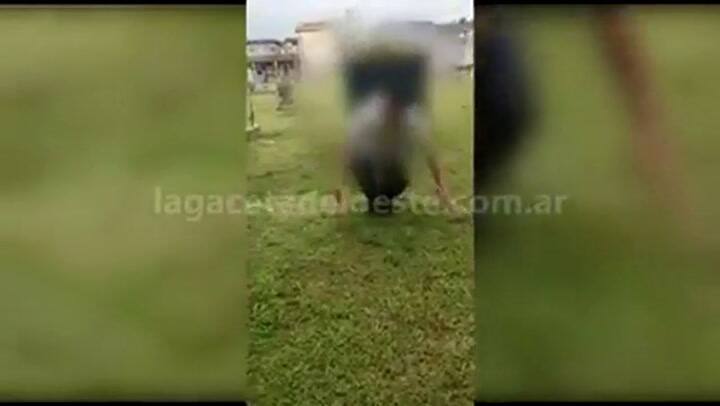 Imágenes de la burla al discapacitado - Fuente: La Gaceta del Oeste