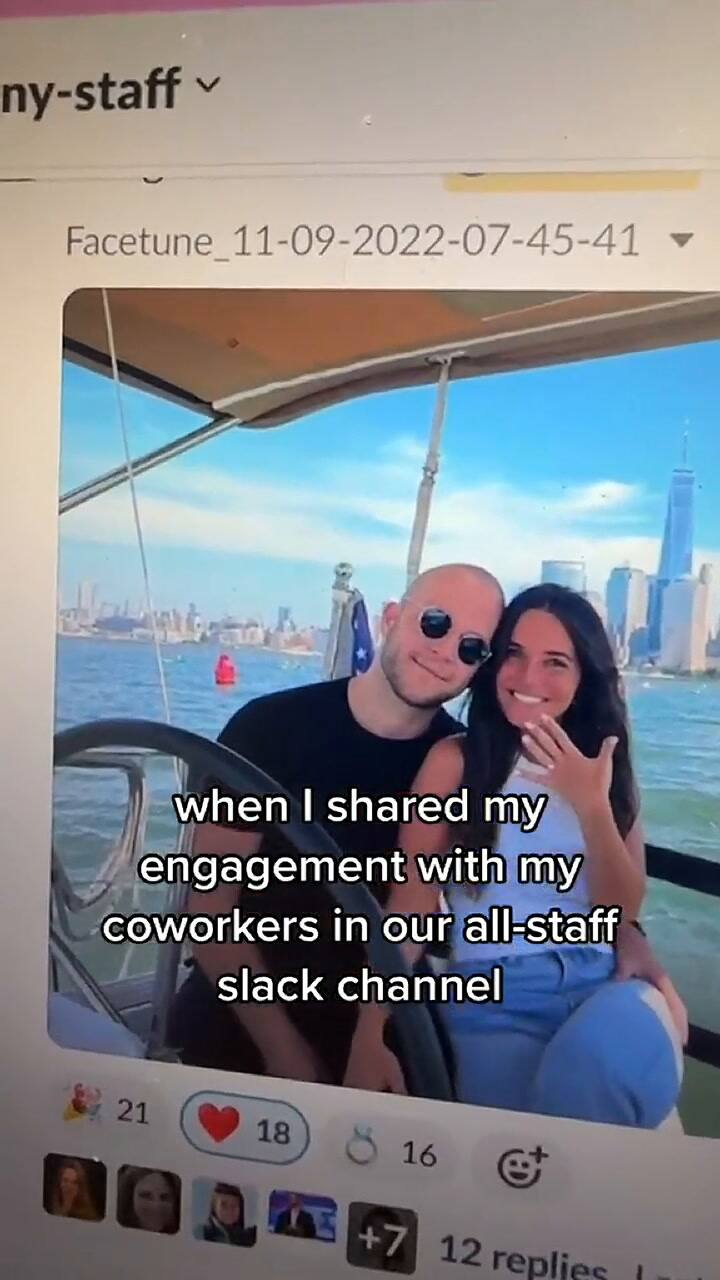 Una mujer evidenció el 'error' que cometió cuando envió una foto a sus compañeros de trabajo