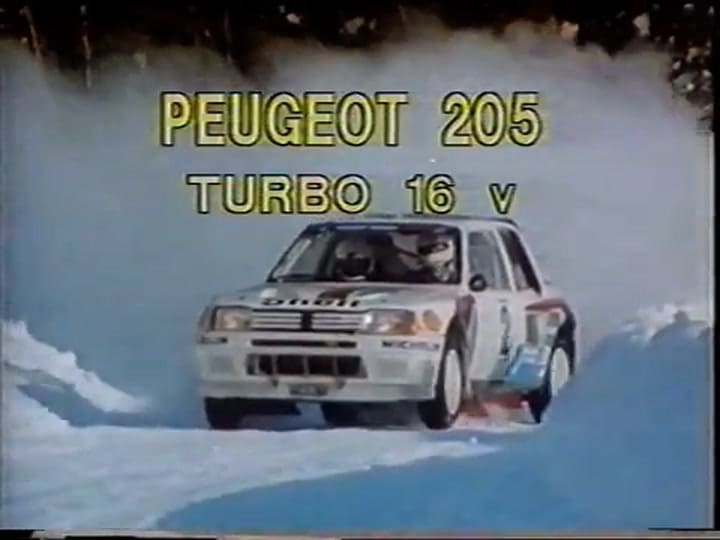 Así se veía el Peugeot 205 T16 en un comercial de 1985