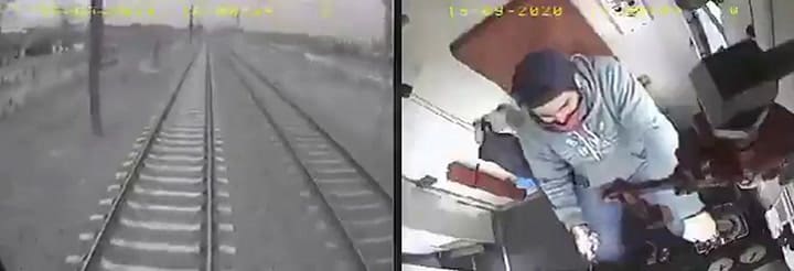 El motorman logró frenar el tren y preservar la vida del chiquito