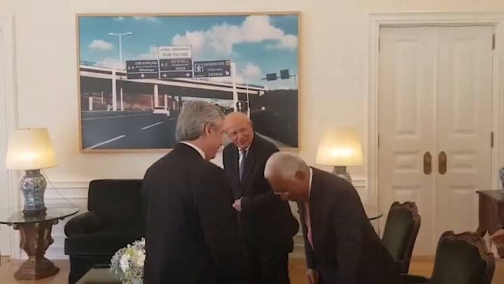 Alberto Fernández se reunió en Portugal con el primer ministro Antonio Costa - Fuente: Télam