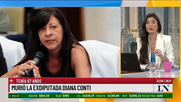 Murió la exdiputada Diana Conti: tenía 67 años