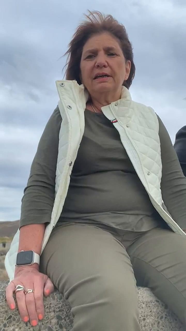 Patricia Bullrich grabó un video en la puerta del Alto Calafate