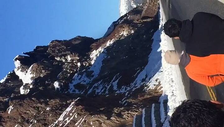 Derrumbe en la ruta n°40 de Bariloche