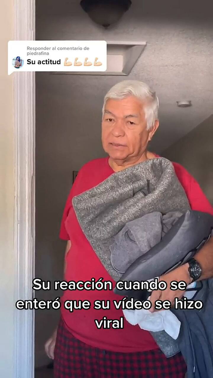 La cara del adulto mayor al saber que se había hecho viral