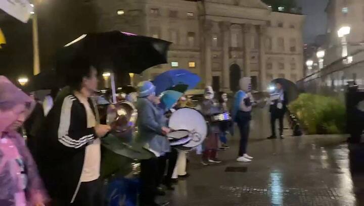 Así fue la protesta en Casa Rosada