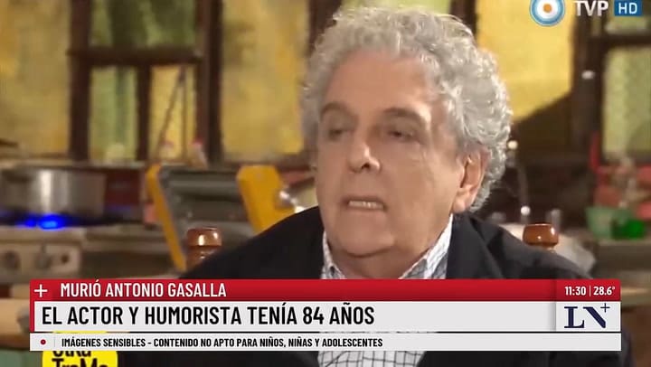 Luto en el espectáculo: murió Antonio Gasalla a los 84 años
