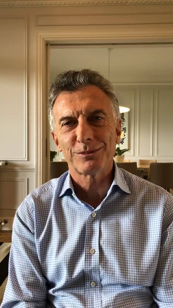 Mauricio Macri, durante la charla con sus seguidores de Instagram