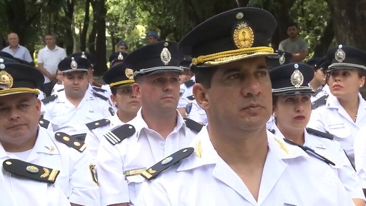 El ministro Berni, en el acto por el Día de la Policía