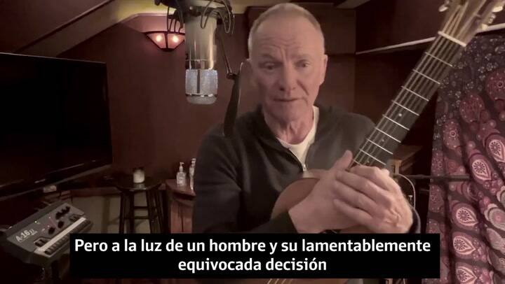 Sting pide por la paz y vuelve a interpretar su clásico 'Russians'