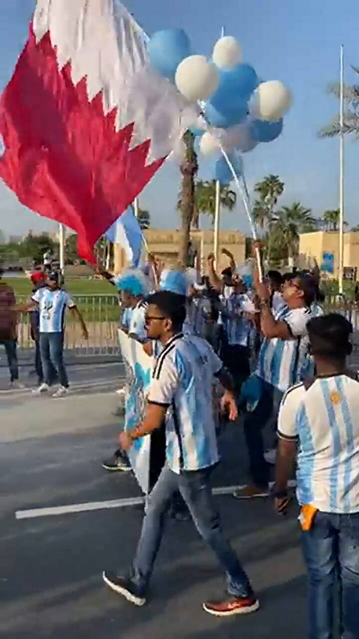 Los hinchas de Qatar
