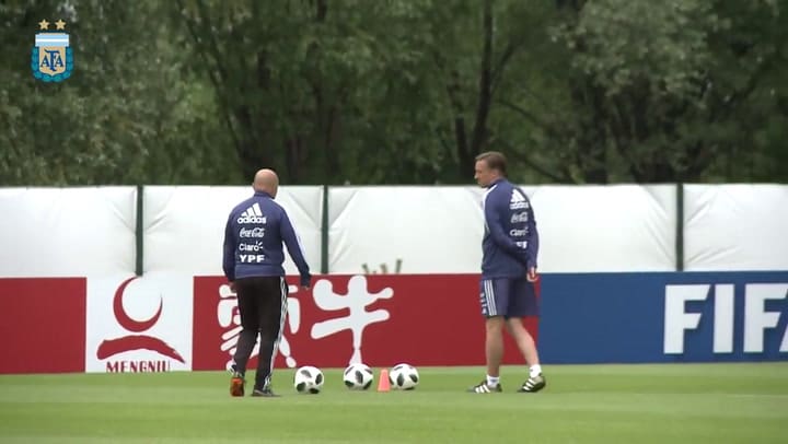 Nueva jornada de entrenamiento del seleccionado de cara al debut - Fuente: AFA