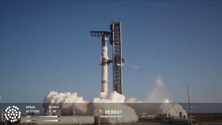 El lanzamiento del sexto cohete de Starship, bajo la mirada de Musk y Trump