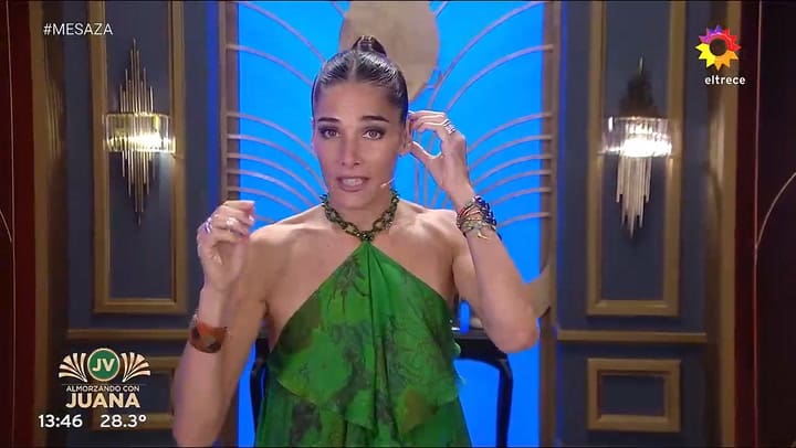 Juana Viale presento su look y se comparo con la naturaleza