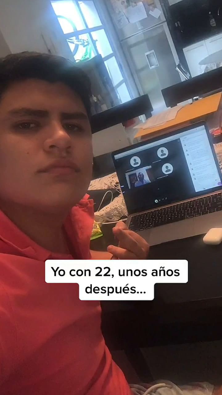 El joven también mostró su historia en la red social TikTok