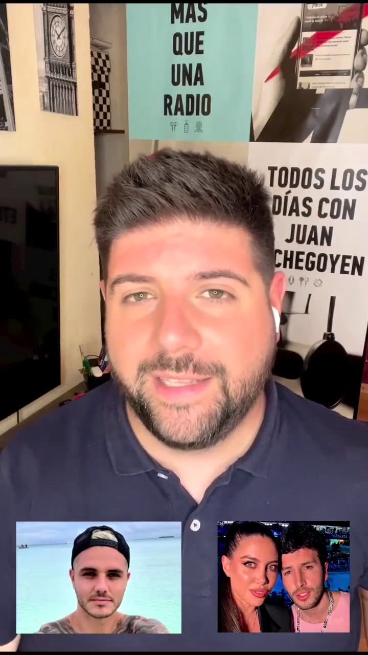 La furia de Mauro Icardi ante el acercamiento de Wanda Nara y Sebastián Yatra (IG @radiomitre)