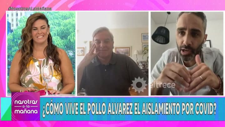 El Pollo Álvarez mostró dónde pasa el aislamiento por Covid y un descuido se robó todas las miradas