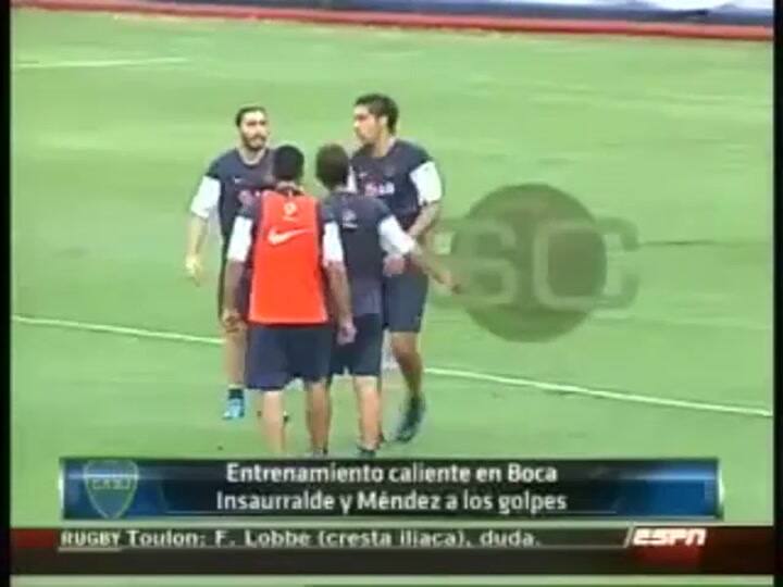En 2010, Insaurralde ya había protagonizado una pelea con un compañero en Boca
