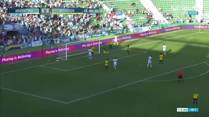 6-1, Ocampos. Arg-Ecu