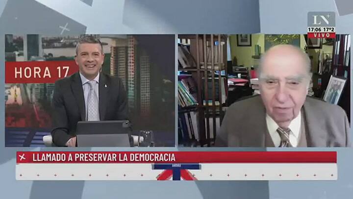 Julio María Sanguinetti y Luis Alberto Lacalle, expresidentes de Uruguay, en LN+