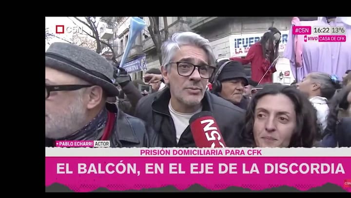 Pablo Echarri tras la confirmación de la prisión domiciliaria para Cristina
