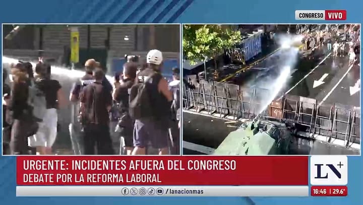 Inicidentes afuera del Congreso