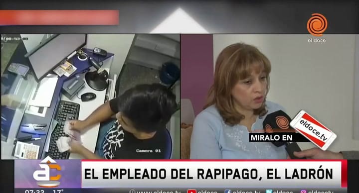 El testimonio de la mujer que fue robada por el cajero del Rapipago - Fuente: Eldoce.tv