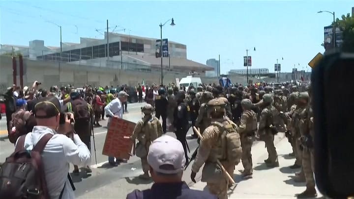 La Guardia Nacional desembarca en Los Ángeles (Reuters)