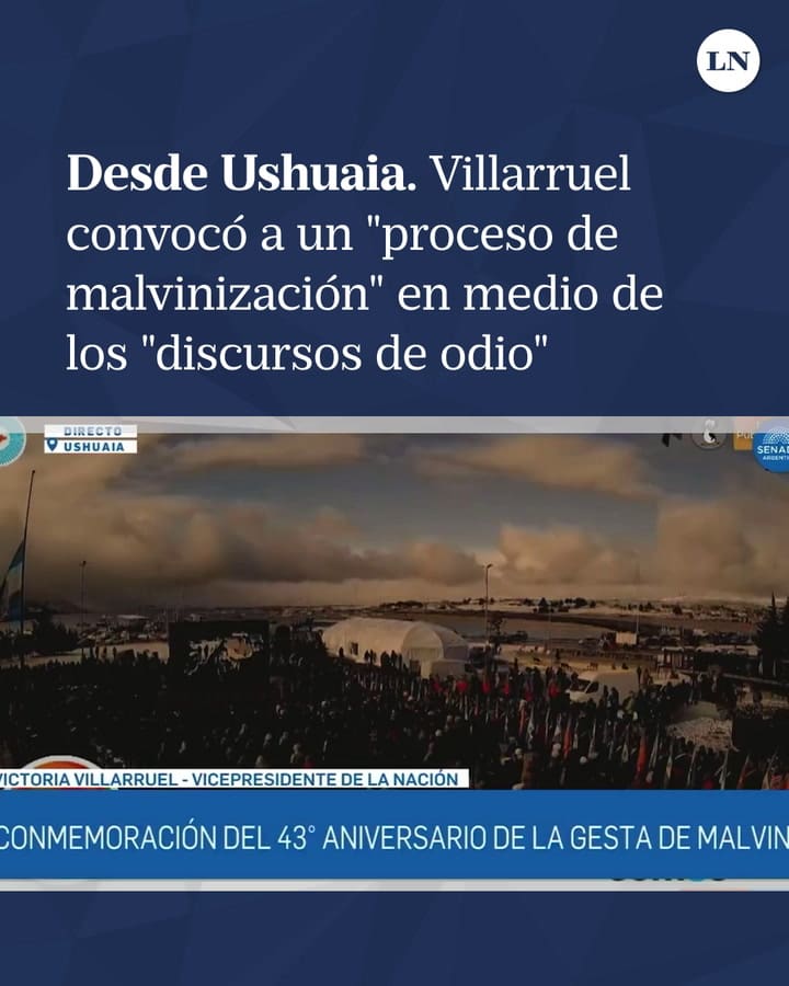 Villarruel encabeza el acto oficial por Malvinas lejos del Presidente