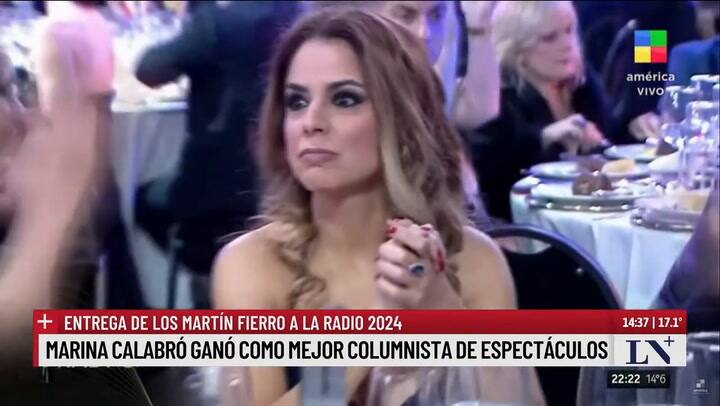 Marina Calabró ganó como mejor columnista de espectáculos; Martín Fierro a la Radio 2024