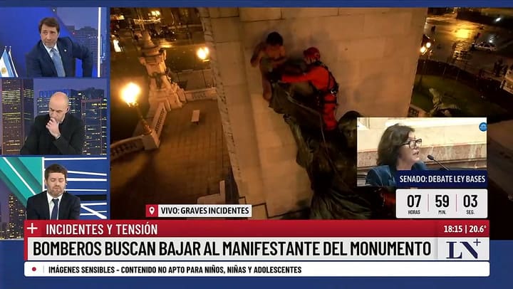 Ley Bases | El segundo de Bullrich atribuyo el incio de los incidentes al MTS y a Barrios de Pie