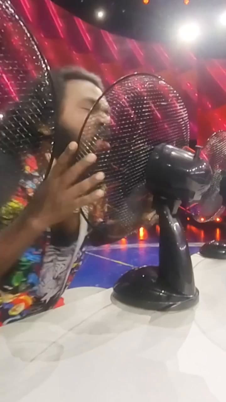 Most Electric Fan Blades Stopped Using The Tongue In One Minute 57 By Kranthi Kumar Panikera DrillMan #Guinnessworldrecords #Officiallyamazing