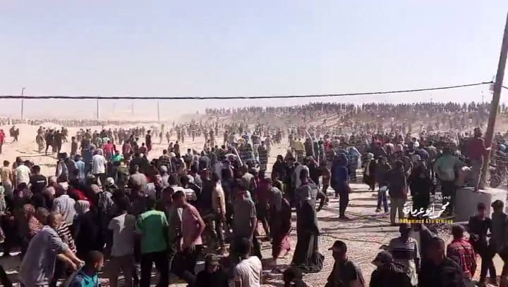 Cientos de miles de desplazados palestinos buscan ayuda humanitaria de FHG