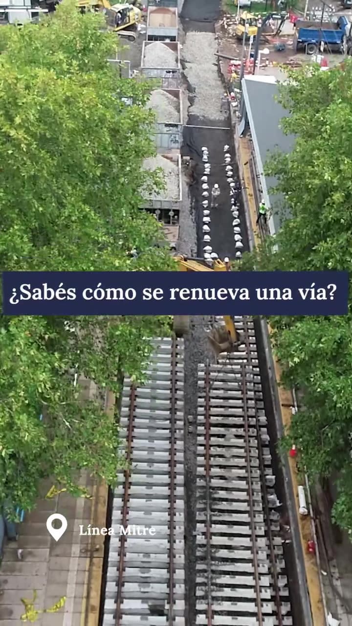 Renovación de las vías del tren Mitre