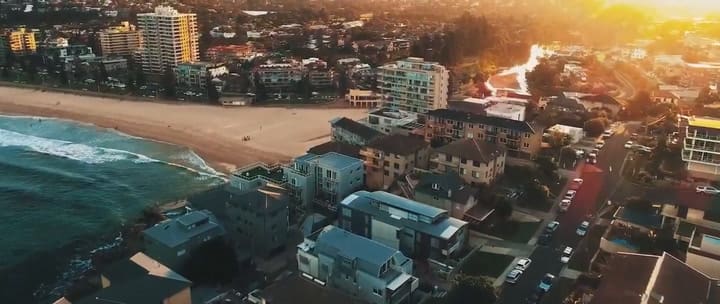 Manly, Australia, vista desde un drone - Crédito: Wolf Creative
