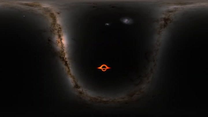 Simulación de la NASA muestra un vuelo alrededor de un agujero negro