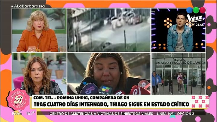 Romina Uhrig reveló su charla con Thiago Medina antes del accidente