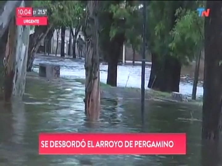 Se desbordó el arroyo de Pergamino