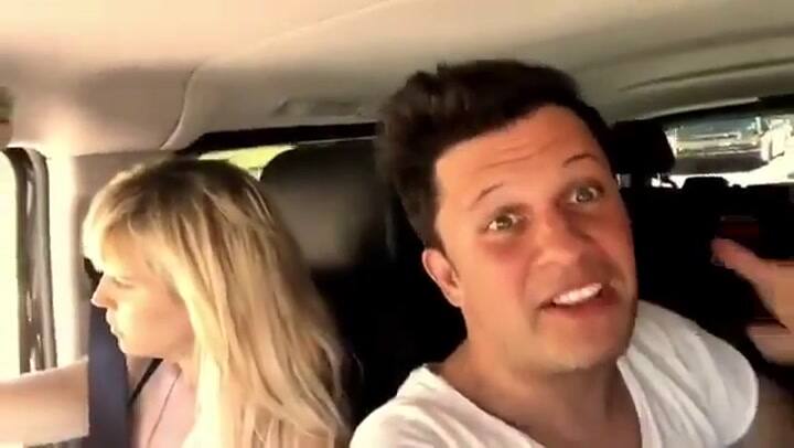 El divertido video de Darío y Luisana Lopilato camino a la clínica - Fuente: Twitter